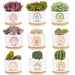 9 Pieces Teacher Appreciation Gifts Ceramic Succulent Plant Pot Small Flower .... Fixed Price $46.79.