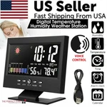 Led Digital Alarm Clock Snooze Calendar Thermometer Hygrometer Weather Display. Fixed Price $10.28.
