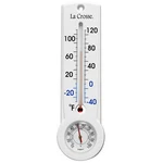 T83745 La Crosse 8.75" Indoor/outdoor Thermometer & Hygrometer With Key Hider. Fixed Price $8.95.