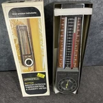 Vtg Springfield Sutton Indoor Outdoor Analog Thermometer Humidity. Fixed Price $29.99.