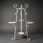 Victorian Wrought Iron 5-TIER Patio Garden Plant Stand 29" Scalloped Folding. Fixed Price $199.99.