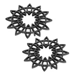 Flower Series 1-TIER Black Powder-coat Wrought Iron Plant Stand (8 In.. Fixed Price $30.02.