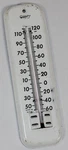 Vintage Ohio Metal Tin Litho White Wall Thermometer Hanging Usa. Fixed Price $25.00.