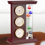 Jj Care Galileo Thermometer With Quartz Clock (gold), Analog Barometer & Hygrome. Fixed Price $83.07.