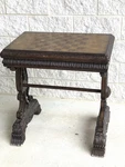 Vintage Pulaski Furniture Chess Checkers Accent Table Metal Leg Display Stand. Fixed Price $499.99.