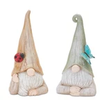 Gnome Statue With Wood Grain Design (set Of 2). Fixed Price $75.99.