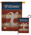 Patriotic X Initial Garden Flag Americana Decorative Gift Yard House Banner. Fixed Price $63.95.