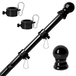 Rsotc Flag Poles For Outside House 6FT Stainless Steel Metal Black .... Fixed Price $21.33.