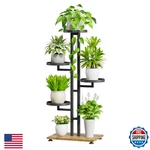 4-TIER Plant Stand Indoor Outdoor Corner Flower Pot Holder Shelf Black/white. Fixed Price $59.13.