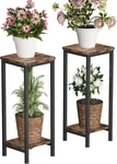 2-PACK Rustic Brown 2-TIER Indoor Plant Stand For Living Room & Garden. Fixed Price $99.99.