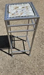 Cute Little Silver Side Table Or Plant Stand- Top 7.25" X 18.25" H.. Fixed Price $49.00.