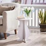 Kb Designs - White Side End Table Plant Stand For Living Room, Bedroom. Fixed Price $35.91.