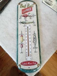 Rivers Edge 17"X5" Tin Thermometer "best Bait Lures-catch More Fish". Excellent. Fixed Price $15.00.
