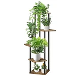 Yocomey 5 Tier Wood Tall Plant Stand Metal Rack Indoor, Multiple Flower Pot H.... Fixed Price $43.90.