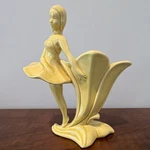 Haeger Art Deco Woman Yellow Ceramic Planter Mid Century Usa 1940S. Fixed Price $39.99.