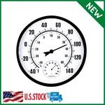 Decorative Wall Large Indoor Outdoor Round Garden Patio Thermometer Hygrometer. Fixed Price $21.31.
