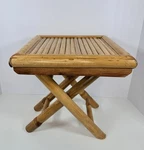 Bamboo Rattan Folding Plant Stand Table Riser 11.5 Cottage Core Decor. Fixed Price $68.00.