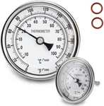 Dial Thermometer, Stainless Steel For Home Brewing, 1/2 Npt Kettle. Fixed Price $27.49.