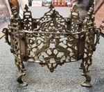 Circa 1900 German Gilded Cast Metal Crown Form Plant Stand. Fixed Price $275.00.