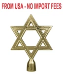 Eder Flag Star Of David Top Ornament 6-34 Inch With Ferrule Gold. Fixed Price $48.86.