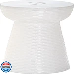 Safavieh Daphne Glazed Ceramic Decorative Garden Stool White. Fixed Price $160.03.