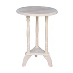 International Concepts Unfinished End Table Diy Solid Parawood 16" Round 23"H. Fixed Price $55.88.