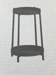 Ikea Olivblad Plant Stand Indoor Outdoor Steel Side Table Black 13" 2 Tier. Fixed Price $29.89.