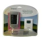 Oregon Scientific Wireless Indoor Outdoor Thermometer Dual Alarm Clock Pink New. Fixed Price $53.95.