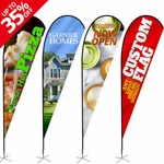 Anley Custom Teardrop Feather Flags Swooper Advertising Banners. Fixed Price $85.95.
