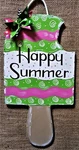 Happy Summer Popsicle Sign Deck Patio Porch Wall Door Hanger Plaque Wood Decor. Fixed Price $13.99.