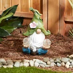 Gnome Meditating Solar Statue Polyresin, Plastic, Glass, Panel Decorate. Fixed Price $36.66.