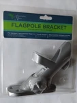 Aluminum Silver 2 Position Metal Flag Pole Bracket Hummingbird Haven. Fixed Price $9.00.