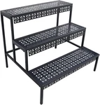 Aboxoo 3 Tier Stair Style Large Metal Plant Stand, Garden Display Shelf Flower. Fixed Price $95.99.