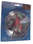 Taylor Indoor/outdoor Thermometer 6" Diameter With Cardinal Background #5632 New. Fixed Price $5.89.