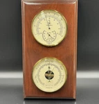 Bey Berk International Wood Wall Mounted Thermometer, Hygrometer And Barometer. Fixed Price $195.00.