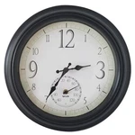 Taylor Decorative Clock/thermometer Plastic Black 14 In. #6740 New. Fixed Price $38.99.