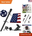 All-in-one 5FT American Flag With Stainless Pole & Tangle-free Holder Kit. Fixed Price $56.79.
