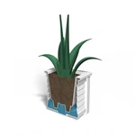 Mayne Lakeland 16X16" Square Coastal Plastic Planter In White. Fixed Price $106.19.
