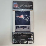 Nfl New England Patriots 28" By 40" Vertical Flag Football Vibrant Colors. Fixed Price $18.95.