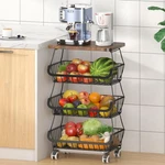 4-TIER Stackable Wire Fruit Vegetable Storage Basket Organizer Stand Wheels. Fixed Price $56.42.