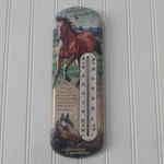 American Mustang Horse Metal Wall Thermometer 3D Raised Art Western Decor. Fixed Price $19.00.
