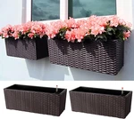 Lalagreen 20" Wall Planters Self-watering Flower Boxes, Pack, Brown. Fixed Price $133.99.