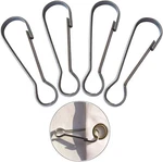 6 Pcs 2 Inches Snap Clip Hooks Stainless Steel Silver. Fixed Price $8.91.