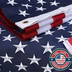 Us American Flag Heavy Duty Luxury Embroidered Stars Sewn Stripes Grommets Nylon. Fixed Price $15.99.