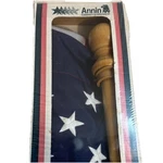 Annin Us Flag Pole Kit 5FT Wood Nylon Embroidered Stars Sewn Stripes. Fixed Price $20.00.