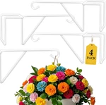 Vinyl Fence HOOKS-4 Pack 5 X 10 Inches Heavy Duty White Patio Coated Steel. Fixed Price $31.08.