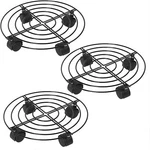 3PACKS Metal Plant Caddy Dolly Stand Holder With Wheels 10.5IN. Fixed Price $19.94.