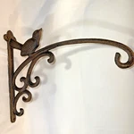 Cast Iron Bird Feeder, Plant Wall Hanger, Flower Basket Hook 12" Outdoor. Fixed Price $15.95.