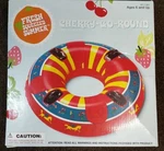 Cherry Go Round Inflatable Pool River Ring Tube Float 55 Inch 4 Molded Handles. Fixed Price $49.99.