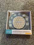 104-120B La Crosse 8" Round Indoor/outdoor Floating Dial Thermometer -new Box. Fixed Price $12.12.